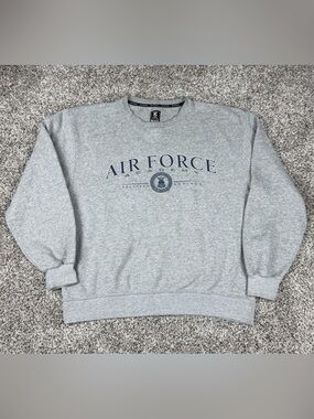 Vintage 90s Sz Large Men’s Gear For Sports Air Force Academy Sweatshirt Grey